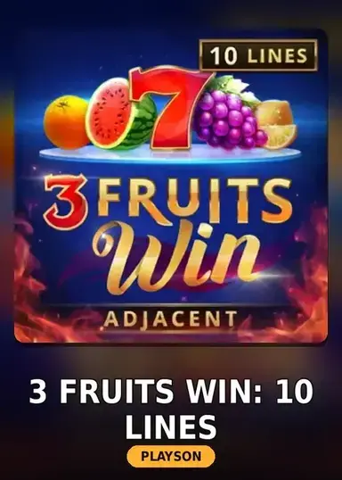 3 Fruits Win: 10 Lines